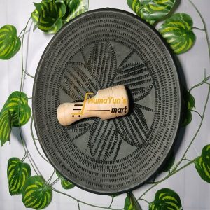 প্রিমিয়াম মেহগনি কাঠের সোজা পিষনী সহ বাটনা