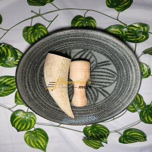 বাঁশের প্রিমিয়াম কোয়ালিটির পিষনী এবং প্রিমিয়াম মেহগনি কাঠের সোজা পিষনী কম্বো